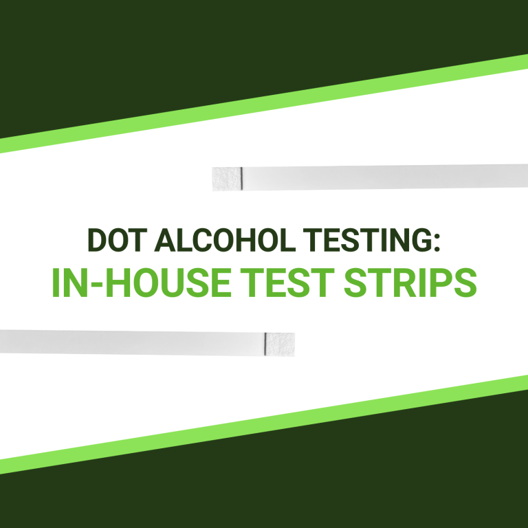 DOT Alcohol Testing InHouse Test Strips Traverse Employee Care